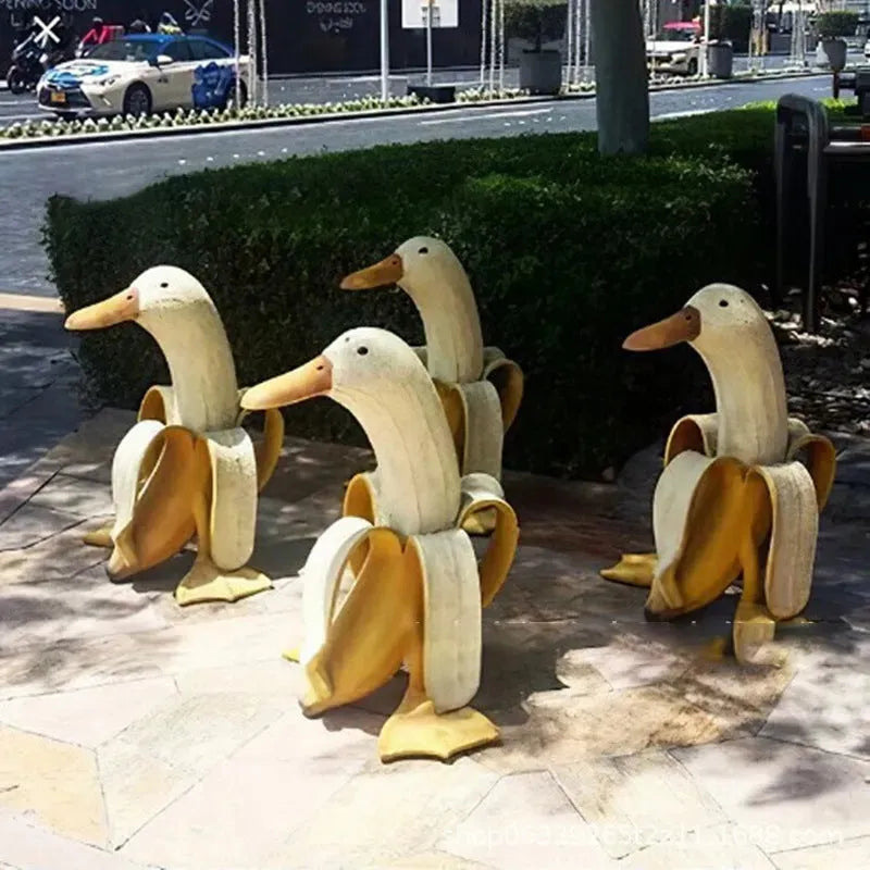 New Banana Duck Decor Creative Art Ornament Creative Furnishing Articles Interesting Jardin Garden Decoration Statue - Bellarte Enchanté New Banana Duck Decor Creative Art Ornament Creative Furnishing Articles Interesting Jardin Garden Decoration Statue