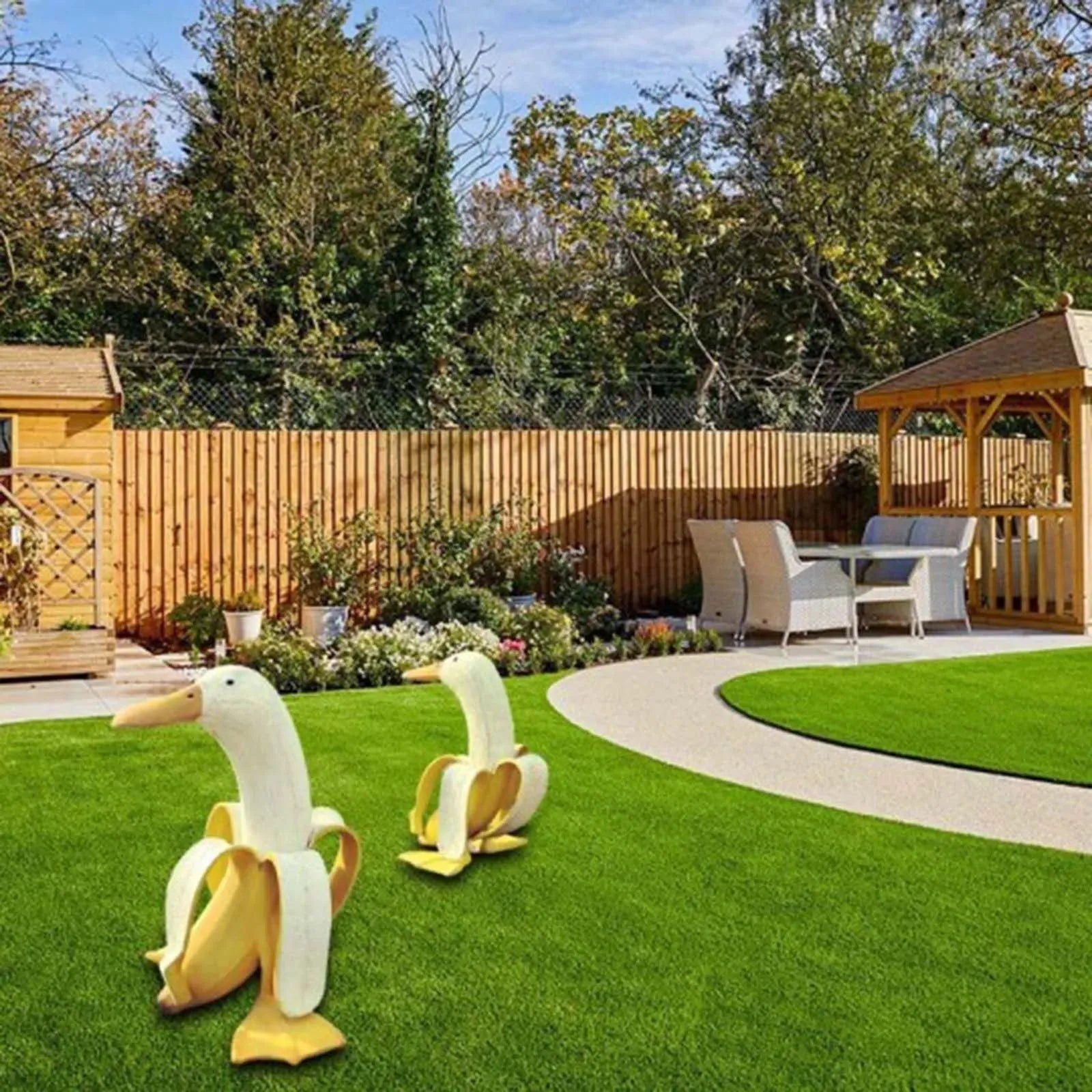 New Banana Duck Decor Creative Art Ornament Creative Furnishing Articles Interesting Jardin Garden Decoration Statue - Bellarte Enchanté New Banana Duck Decor Creative Art Ornament Creative Furnishing Articles Interesting Jardin Garden Decoration Statue