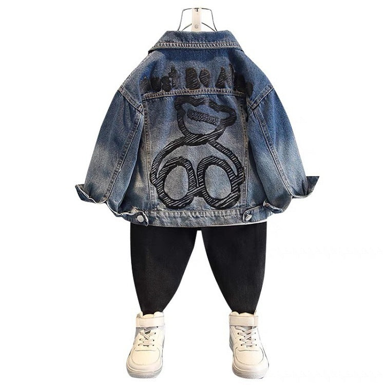 New Boy's Autumn Denim Jacket Western Style Top - Bellarte Enchanté New Boy's Autumn Denim Jacket Western Style Top
