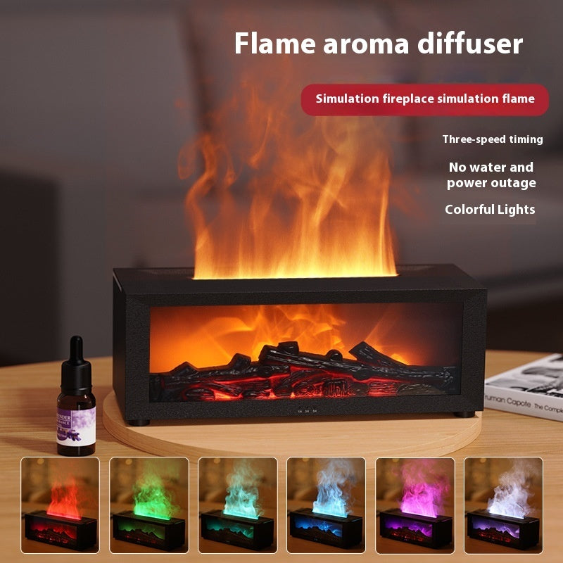 New Flame Aromatherapy Machine Colorful Essential Oil Diffuser Home Large Fog Volume Flame Humidifier 3D Flame Fireplace Machine - Bellarte Enchanté New Flame Aromatherapy Machine Colorful Essential Oil Diffuser Home Large Fog Volume Flame Humidifier 3D Flame Fireplace Machine