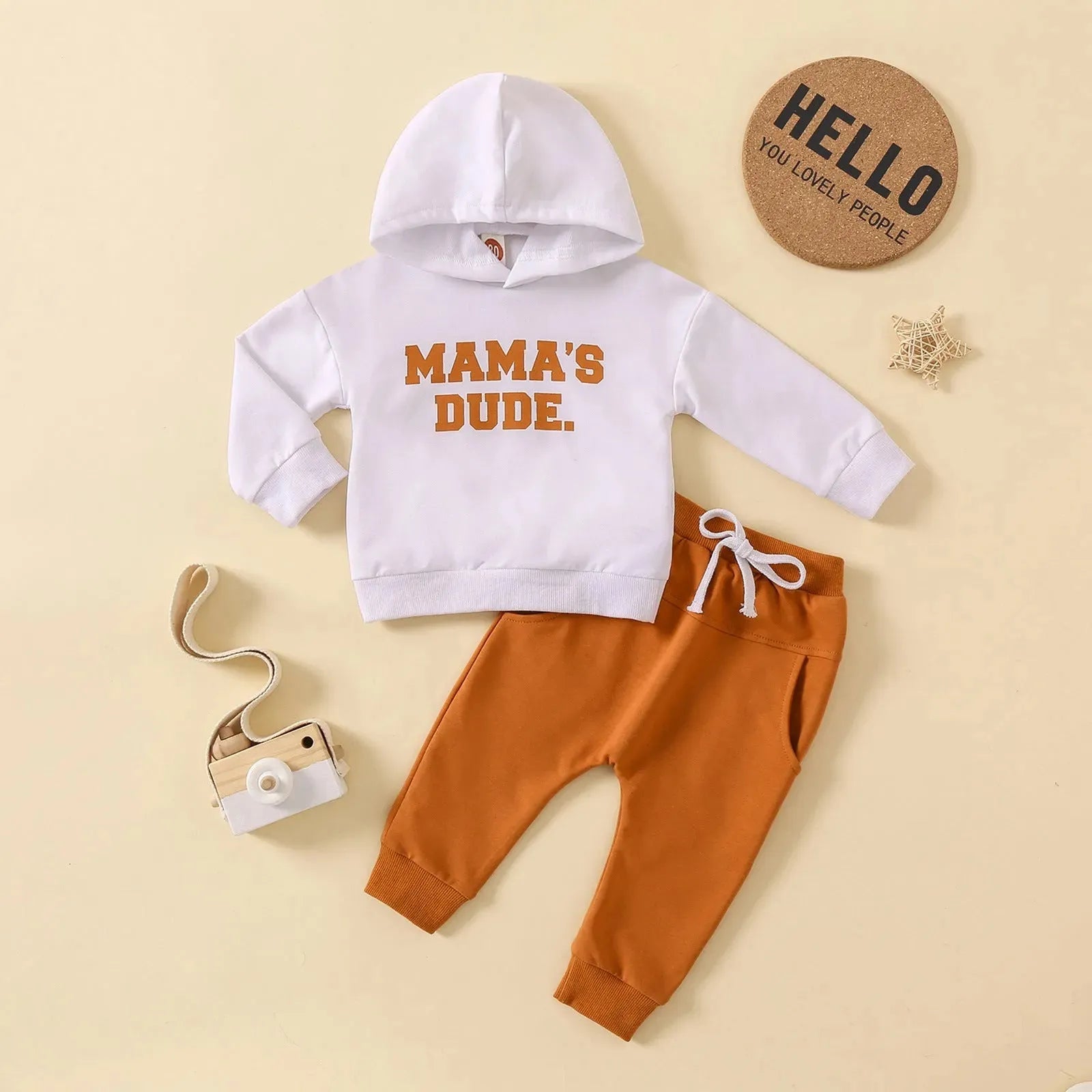 New Hoodie Letter Printed Solid Color Trousers Suit - Bellarte Enchanté New Hoodie Letter Printed Solid Color Trousers Suit