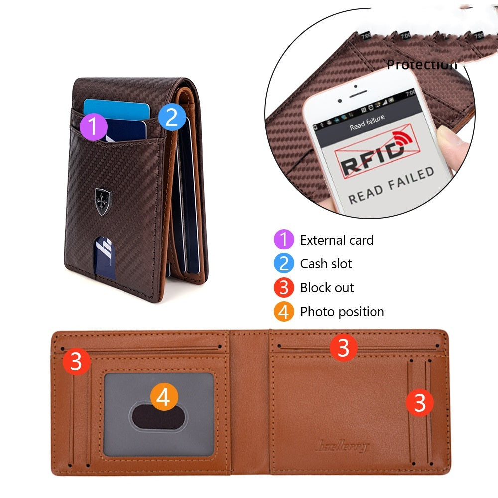 New Men's Wallet Short And Simple Two Fold - Bellarte Enchanté New Men's Wallet Short And Simple Two Fold