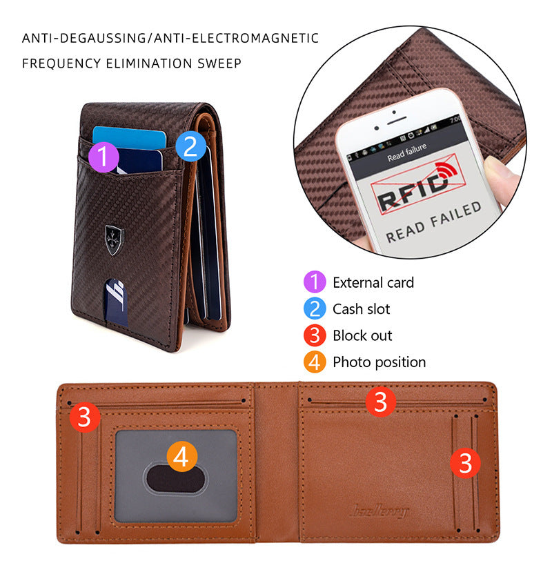 New Men's Wallet Short And Simple Two Fold - Bellarte Enchanté New Men's Wallet Short And Simple Two Fold