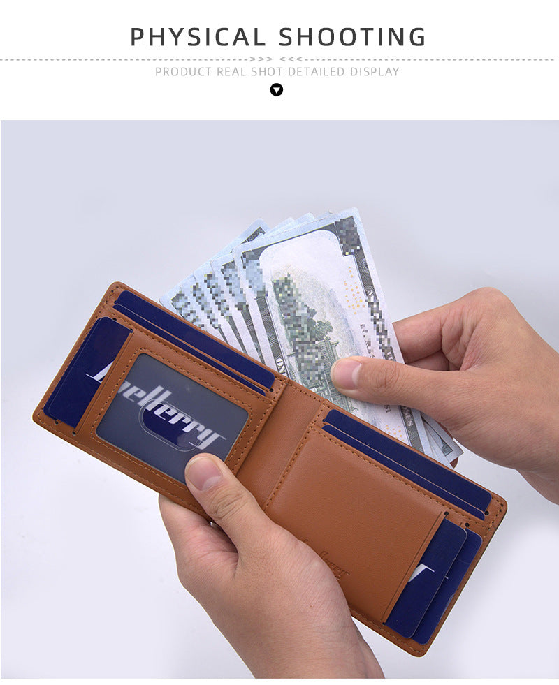 New Men's Wallet Short And Simple Two Fold - Bellarte Enchanté New Men's Wallet Short And Simple Two Fold
