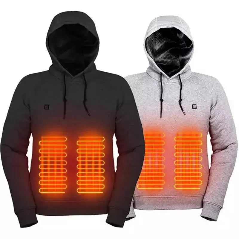 New Outdoor Electric USB Heating Sweaters Hoodies Men Winter Warm Heated Clothes Charging Heat Jacket Sportswear - Bellarte Enchanté New Outdoor Electric USB Heating Sweaters Hoodies Men Winter Warm Heated Clothes Charging Heat Jacket Sportswear