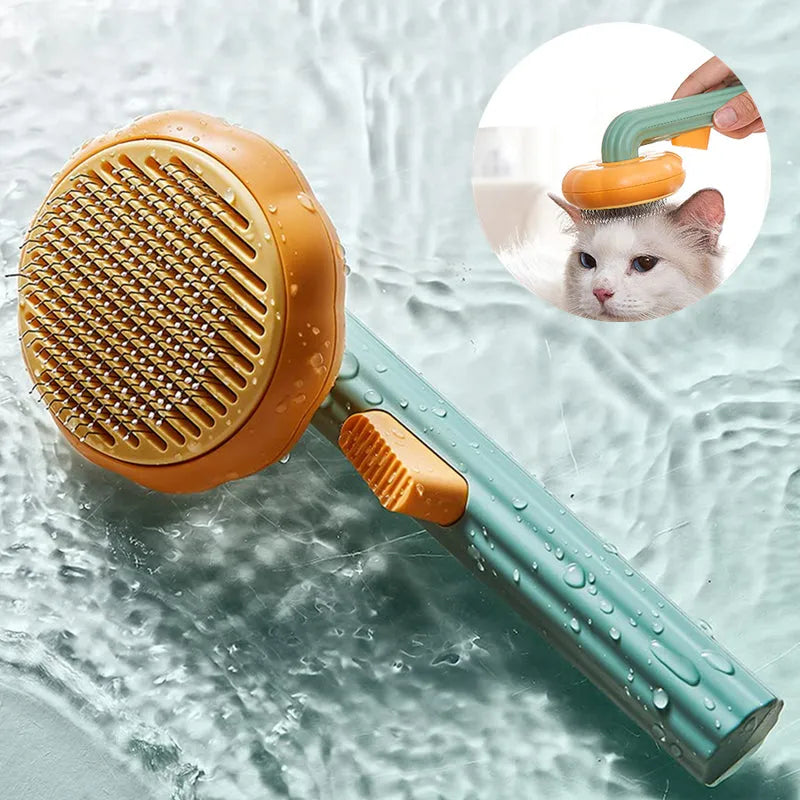 New Pet Cat Brush Hot Selling Hand-held Steel Wire Self-cleaning Comb Looper For Hair Removal - Bellarte Enchanté New Pet Cat Brush Hot Selling Hand-held Steel Wire Self-cleaning Comb Looper For Hair Removal