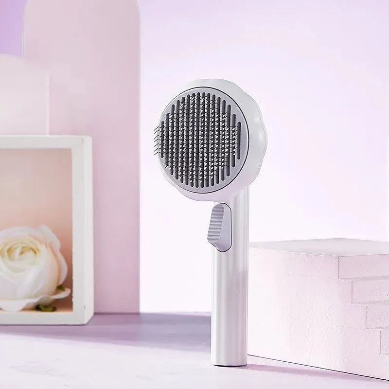 New Pet Cat Brush Hot Selling Hand-held Steel Wire Self-cleaning Comb Looper For Hair Removal - Bellarte Enchanté New Pet Cat Brush Hot Selling Hand-held Steel Wire Self-cleaning Comb Looper For Hair Removal