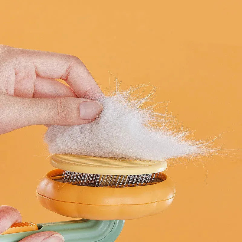 New Pet Cat Brush Hot Selling Hand-held Steel Wire Self-cleaning Comb Looper For Hair Removal - Bellarte Enchanté New Pet Cat Brush Hot Selling Hand-held Steel Wire Self-cleaning Comb Looper For Hair Removal