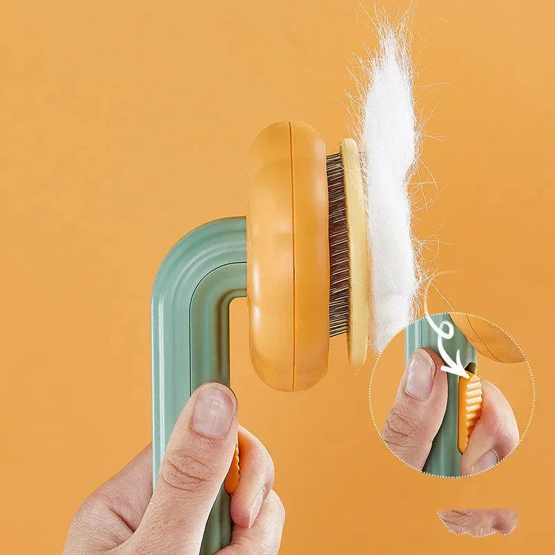 New Pet Cat Brush Hot Selling Hand-held Steel Wire Self-cleaning Comb Looper For Hair Removal - Bellarte Enchanté New Pet Cat Brush Hot Selling Hand-held Steel Wire Self-cleaning Comb Looper For Hair Removal