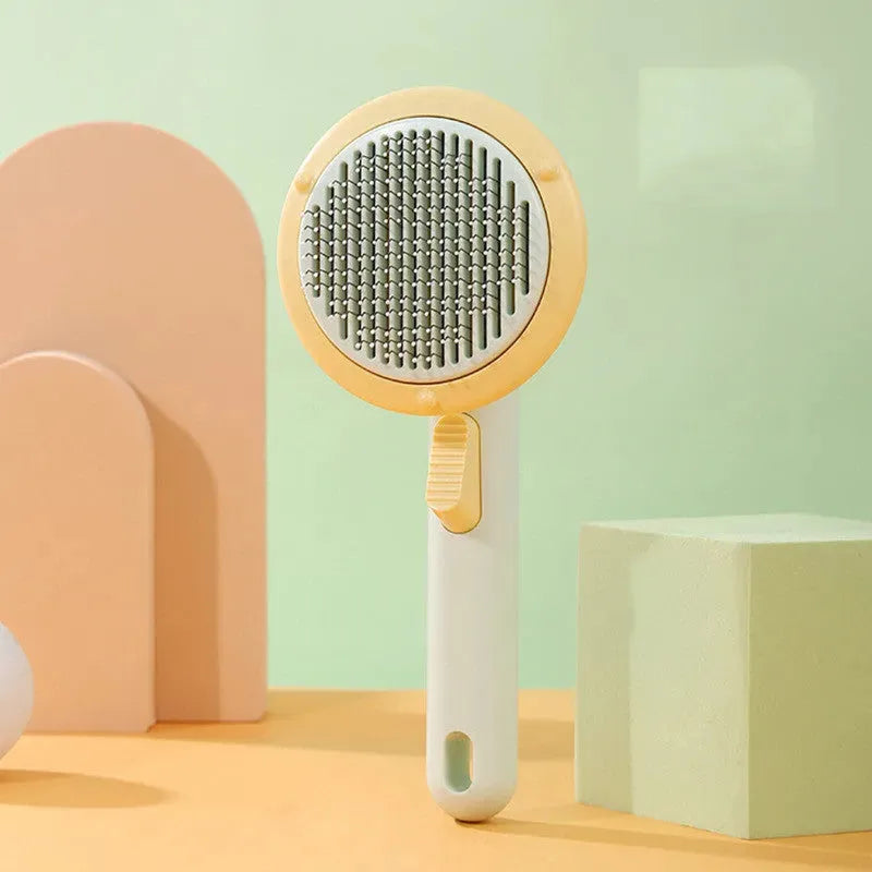 New Pet Cat Brush Hot Selling Hand-held Steel Wire Self-cleaning Comb Looper For Hair Removal - Bellarte Enchanté New Pet Cat Brush Hot Selling Hand-held Steel Wire Self-cleaning Comb Looper For Hair Removal