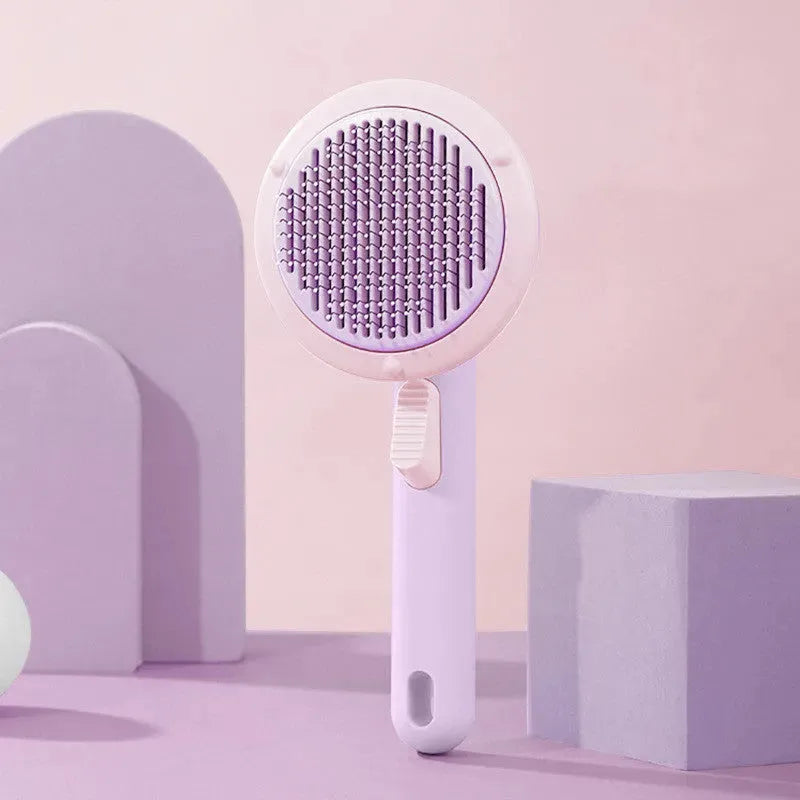 New Pet Cat Brush Hot Selling Hand-held Steel Wire Self-cleaning Comb Looper For Hair Removal - Bellarte Enchanté New Pet Cat Brush Hot Selling Hand-held Steel Wire Self-cleaning Comb Looper For Hair Removal