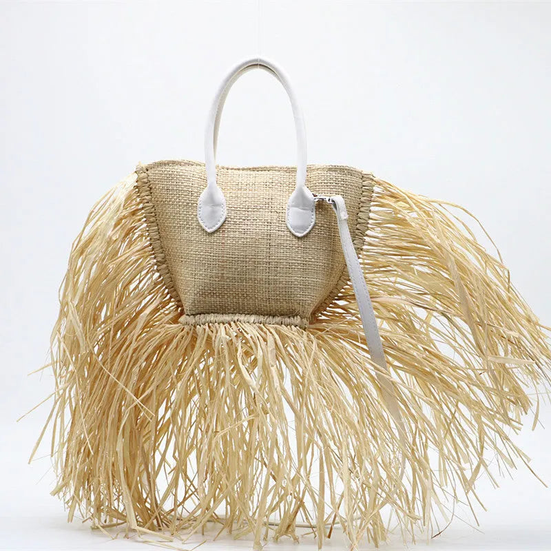 New Raffia Woven Single Shoulder Messenger Bag - Bellarte Enchanté New Raffia Woven Single Shoulder Messenger Bag