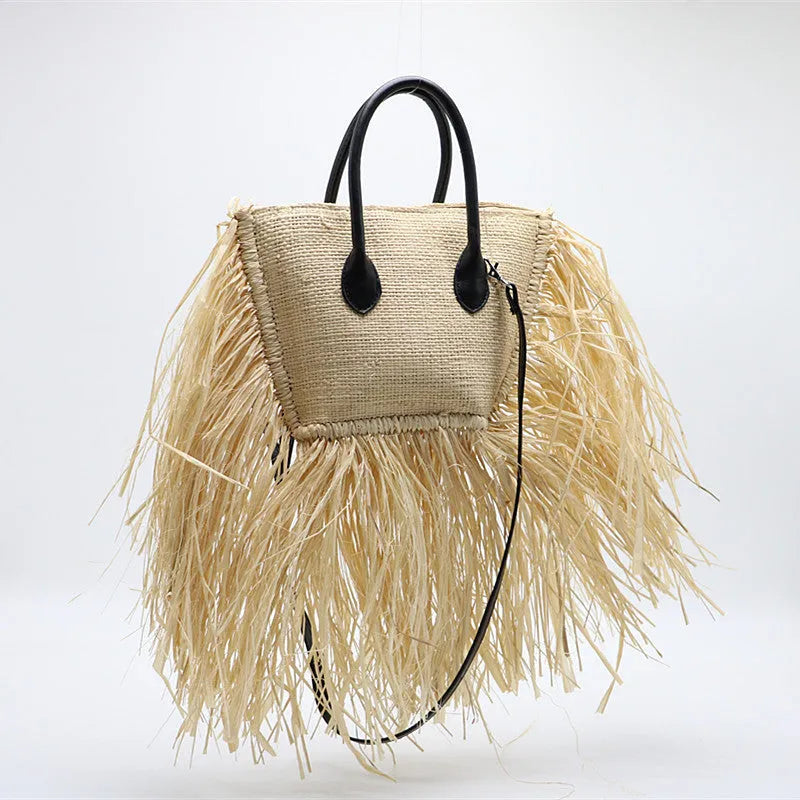 New Raffia Woven Single Shoulder Messenger Bag - Bellarte Enchanté New Raffia Woven Single Shoulder Messenger Bag