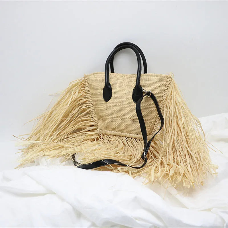 New Raffia Woven Single Shoulder Messenger Bag - Bellarte Enchanté New Raffia Woven Single Shoulder Messenger Bag