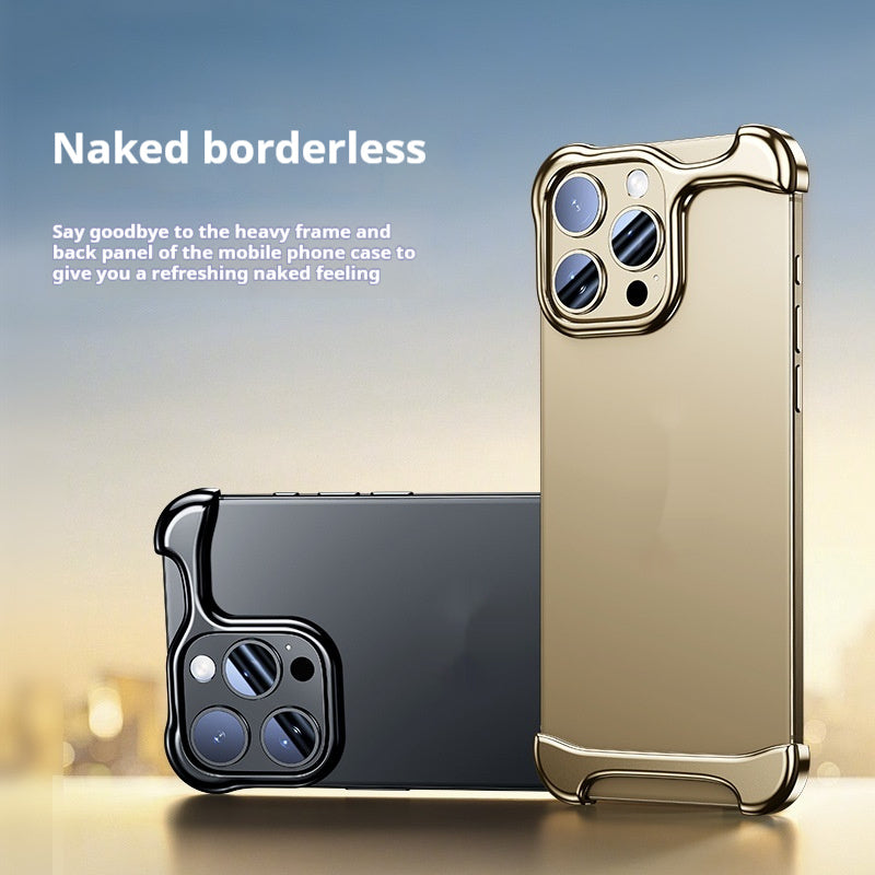 New Seamless Shell Anti-fall Special-shaped Metal Corner Pad Phone Case - Bellarte Enchanté New Seamless Shell Anti-fall Special-shaped Metal Corner Pad Phone Case