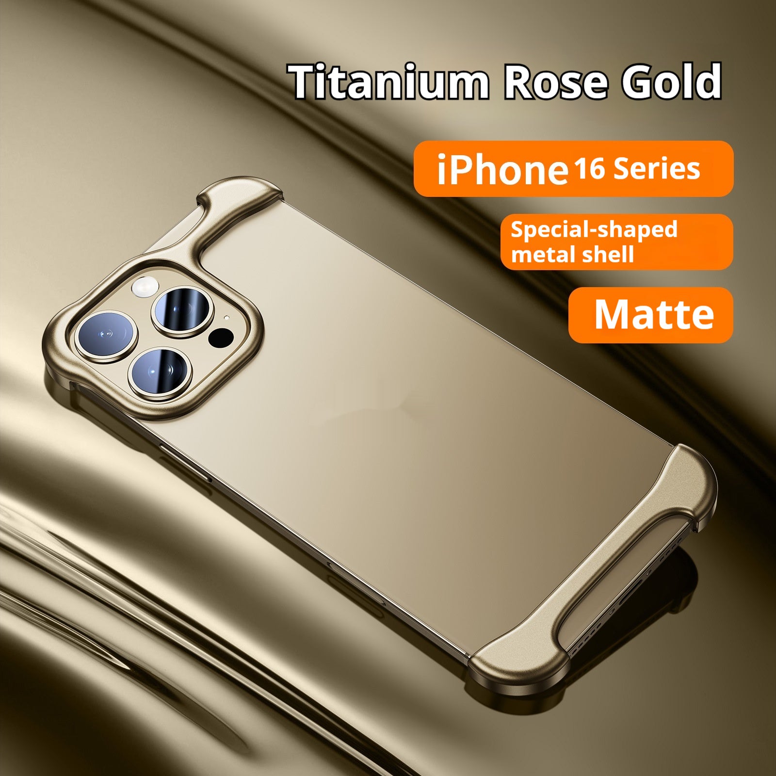 New Seamless Shell Anti-fall Special-shaped Metal Corner Pad Phone Case - Bellarte Enchanté New Seamless Shell Anti-fall Special-shaped Metal Corner Pad Phone Case