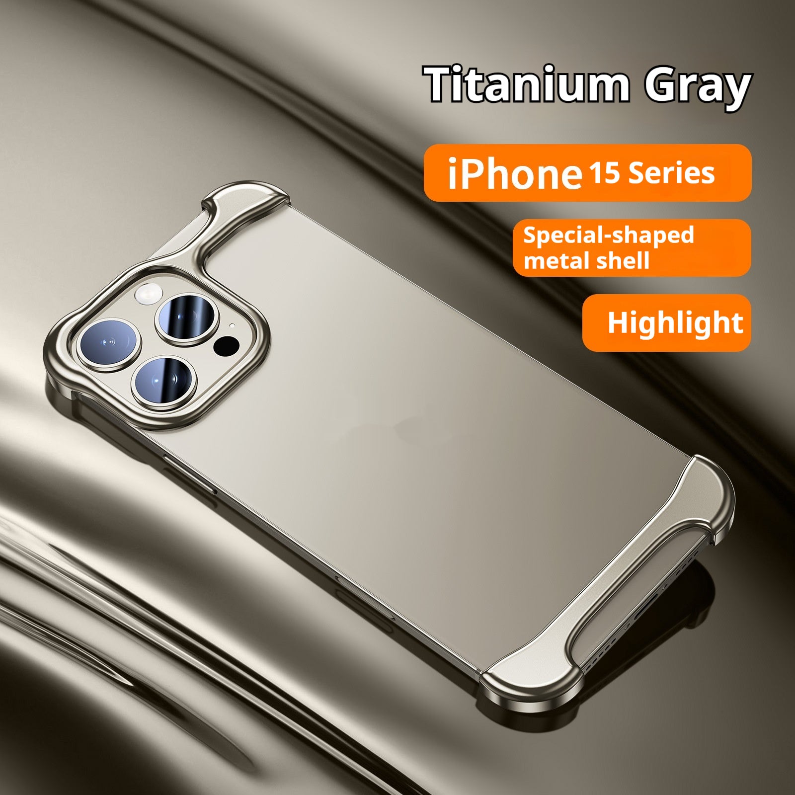 New Seamless Shell Anti-fall Special-shaped Metal Corner Pad Phone Case - Bellarte Enchanté New Seamless Shell Anti-fall Special-shaped Metal Corner Pad Phone Case