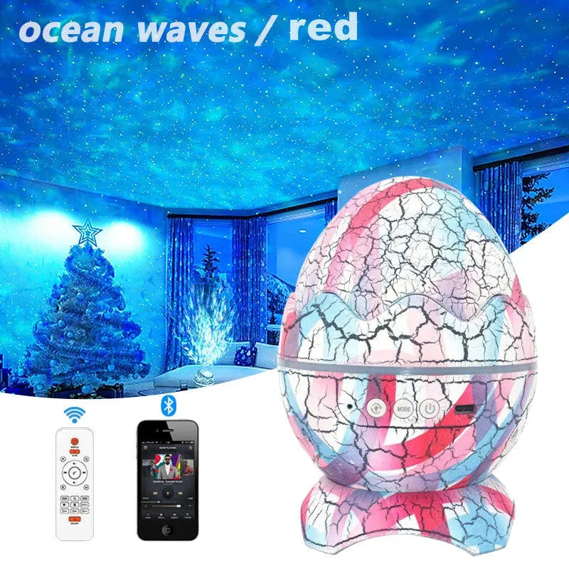 New Star Light Crack Translucent Dinosaur Egg Water Ripple USB Projection Night Light Home Decor - Bellarte Enchanté New Star Light Crack Translucent Dinosaur Egg Water Ripple USB Projection Night Light Home Decor