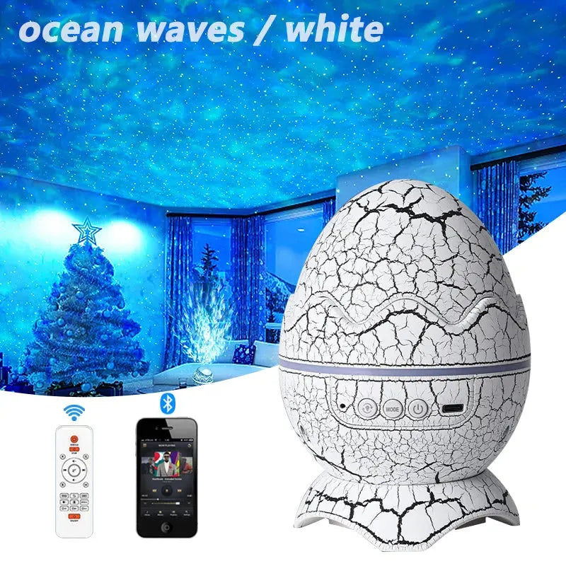 New Star Light Crack Translucent Dinosaur Egg Water Ripple USB Projection Night Light Home Decor - Bellarte Enchanté New Star Light Crack Translucent Dinosaur Egg Water Ripple USB Projection Night Light Home Decor