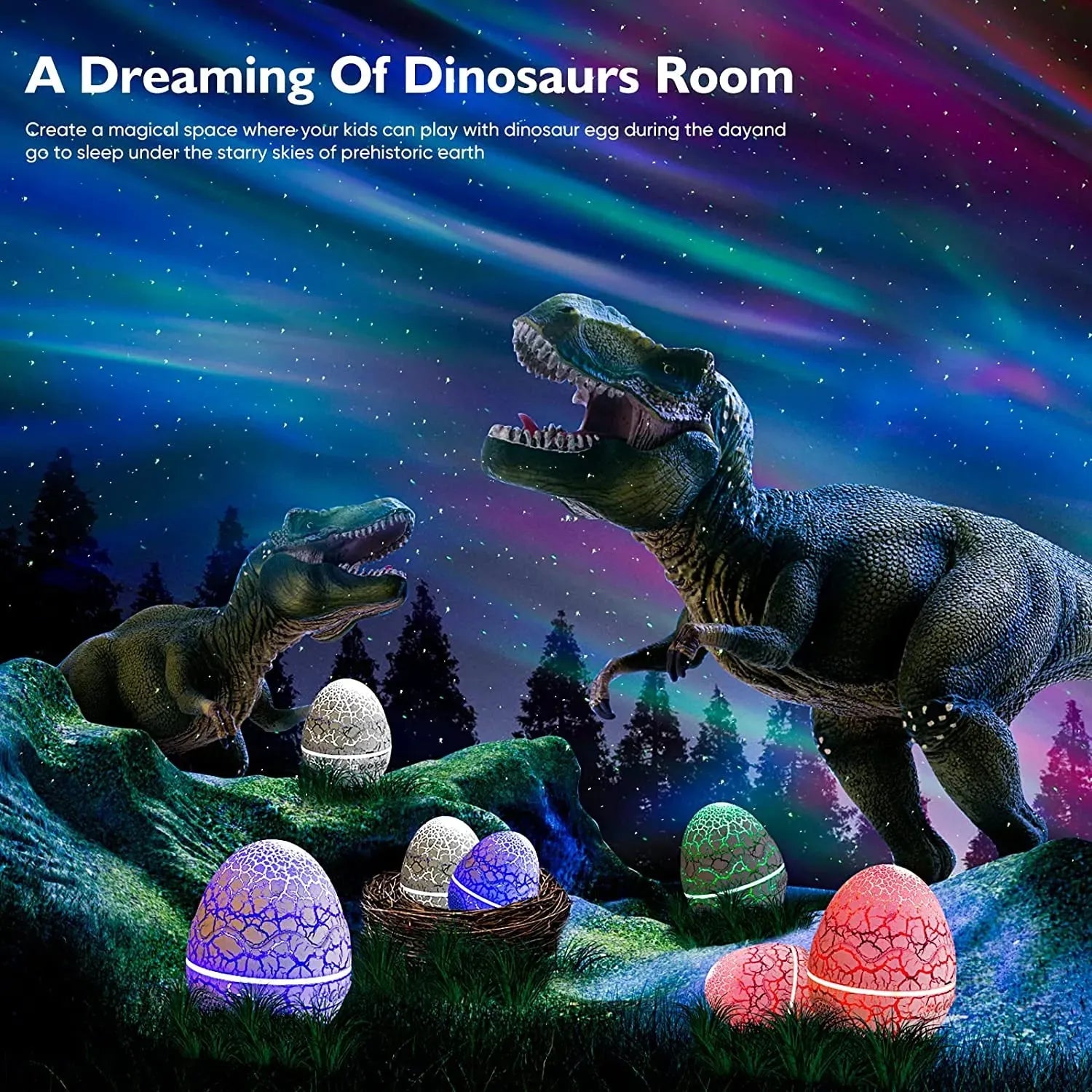 New Star Light Crack Translucent Dinosaur Egg Water Ripple USB Projection Night Light Home Decor - Bellarte Enchanté New Star Light Crack Translucent Dinosaur Egg Water Ripple USB Projection Night Light Home Decor