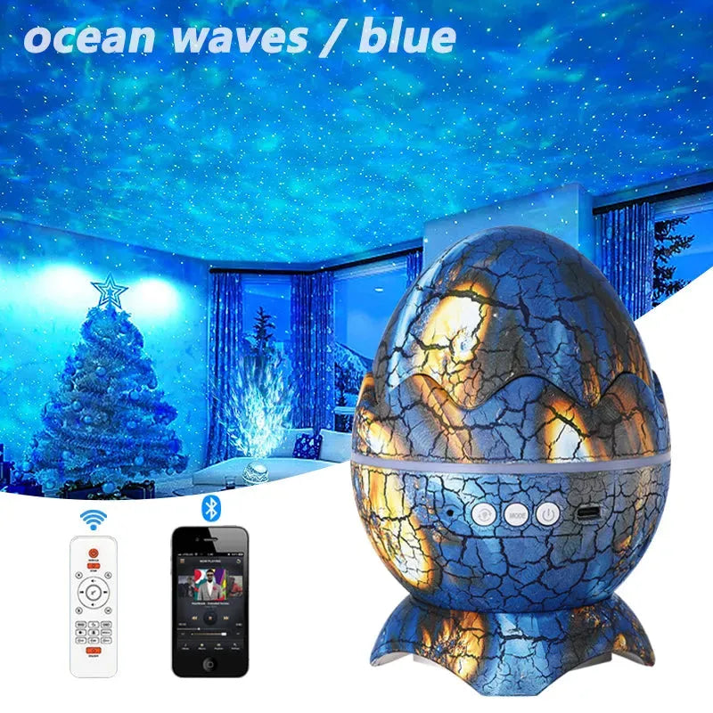 New Star Light Crack Translucent Dinosaur Egg Water Ripple USB Projection Night Light Home Decor - Bellarte Enchanté New Star Light Crack Translucent Dinosaur Egg Water Ripple USB Projection Night Light Home Decor