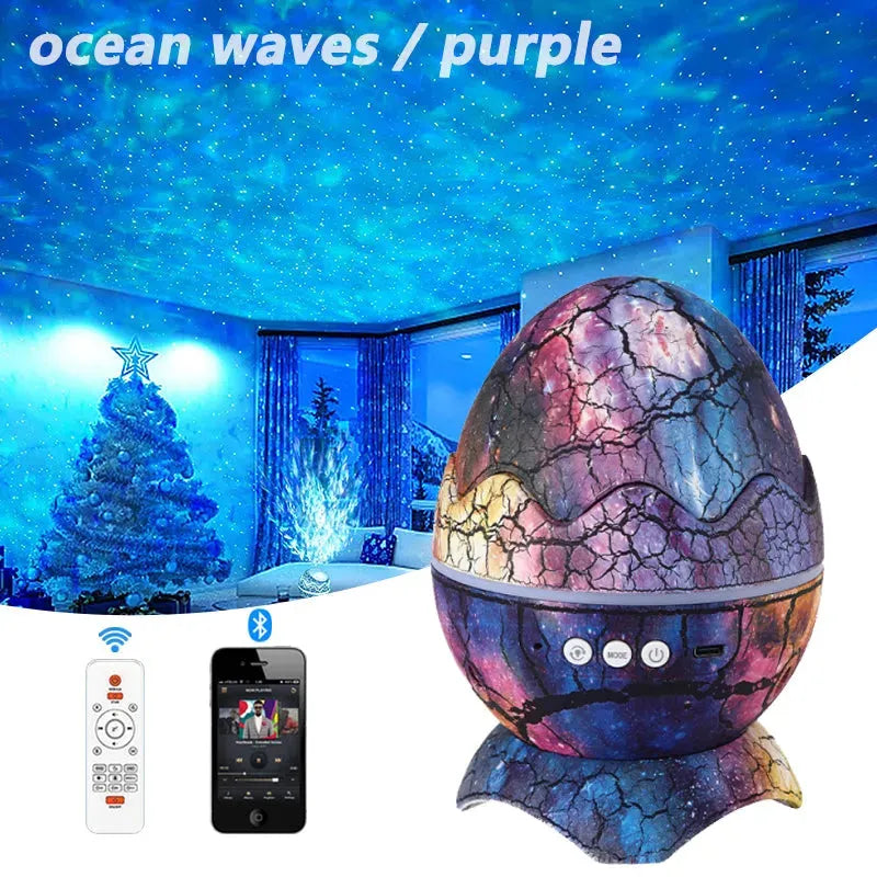 New Star Light Crack Translucent Dinosaur Egg Water Ripple USB Projection Night Light Home Decor - Bellarte Enchanté New Star Light Crack Translucent Dinosaur Egg Water Ripple USB Projection Night Light Home Decor