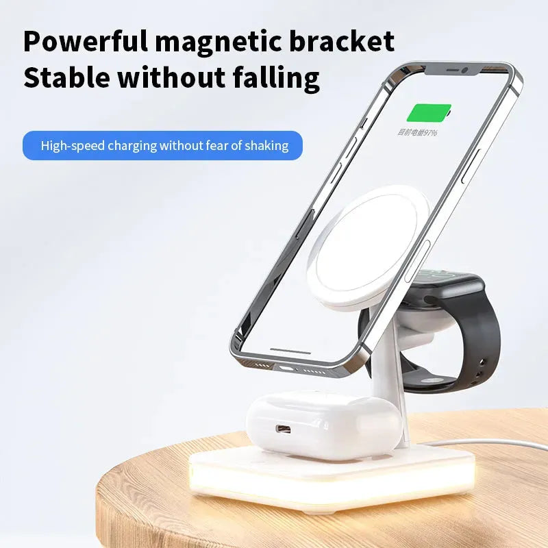 New Three-in-one Wireless Charger Magnetic Bracket - Bellarte Enchanté New Three-in-one Wireless Charger Magnetic Bracket