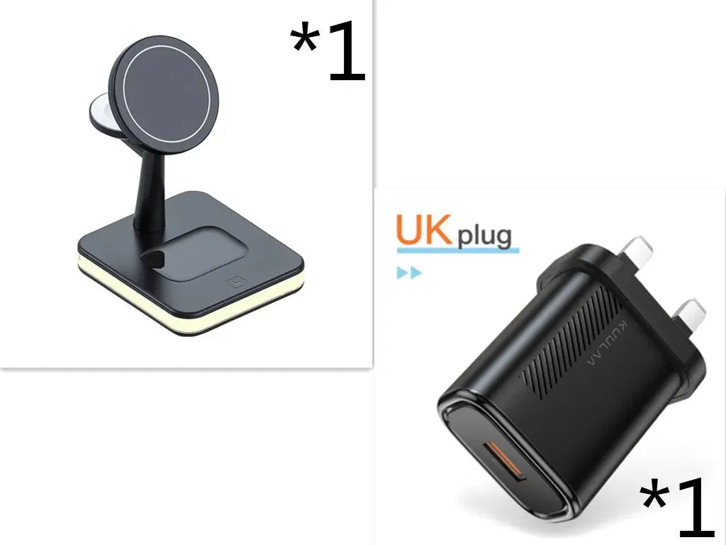 New Three-in-one Wireless Charger Magnetic Bracket - Bellarte Enchanté New Three-in-one Wireless Charger Magnetic Bracket