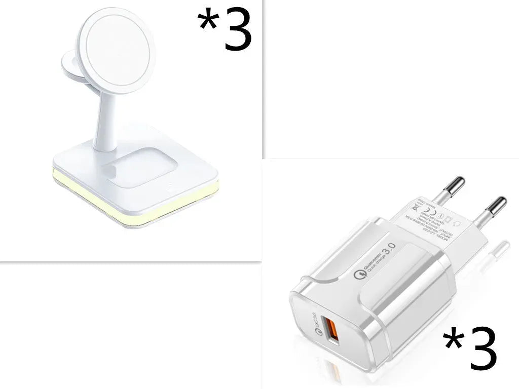 New Three-in-one Wireless Charger Magnetic Bracket - Bellarte Enchanté New Three-in-one Wireless Charger Magnetic Bracket