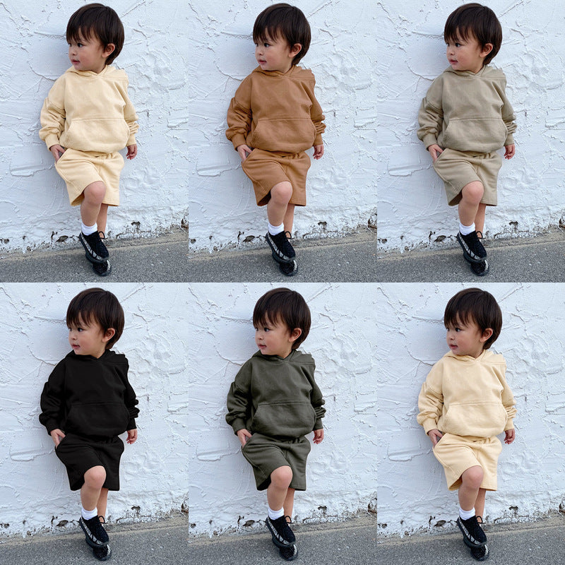 New Two-piece Children's Long-sleeved Sweater Shorts - Bellarte Enchanté New Two-piece Children's Long-sleeved Sweater Shorts