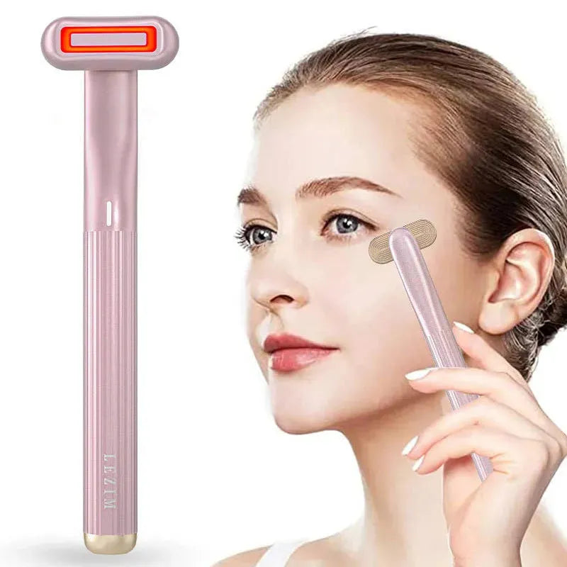 New Upgraded 360 Degrees Rotary Eye Massage Therapeutic Warmth Face Massage Red LED Light 5-in-1 Skincare Tool Wand - Bellarte Enchanté New Upgraded 360 Degrees Rotary Eye Massage Therapeutic Warmth Face Massage Red LED Light 5-in-1 Skincare Tool Wand
