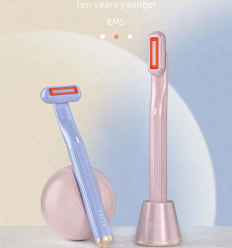 New Upgraded 360 Degrees Rotary Eye Massage Therapeutic Warmth Face Massage Red LED Light 5-in-1 Skincare Tool Wand - Bellarte Enchanté New Upgraded 360 Degrees Rotary Eye Massage Therapeutic Warmth Face Massage Red LED Light 5-in-1 Skincare Tool Wand