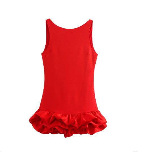 New Women's Fashion White Sleeveless Short Frill Dress - Bellarte Enchanté New Women's Fashion White Sleeveless Short Frill Dress