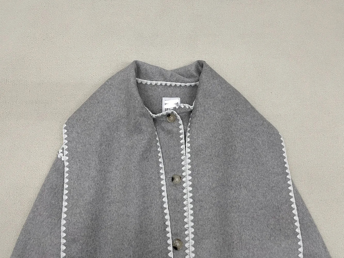 New Wool Blend Autumn And Winter Tassel Scarf Collar Loose Woolen Coat - Bellarte Enchanté New Wool Blend Autumn And Winter Tassel Scarf Collar Loose Woolen Coat