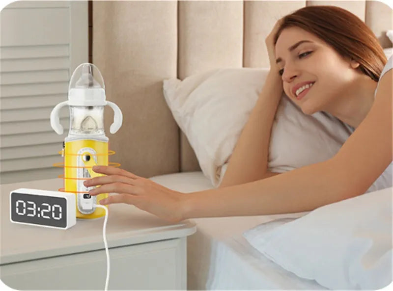 Newborn Baby's Heating And Insulation Milk Bottle Display Temperature Adjustment - Bellarte Enchanté Newborn Baby's Heating And Insulation Milk Bottle Display Temperature Adjustment