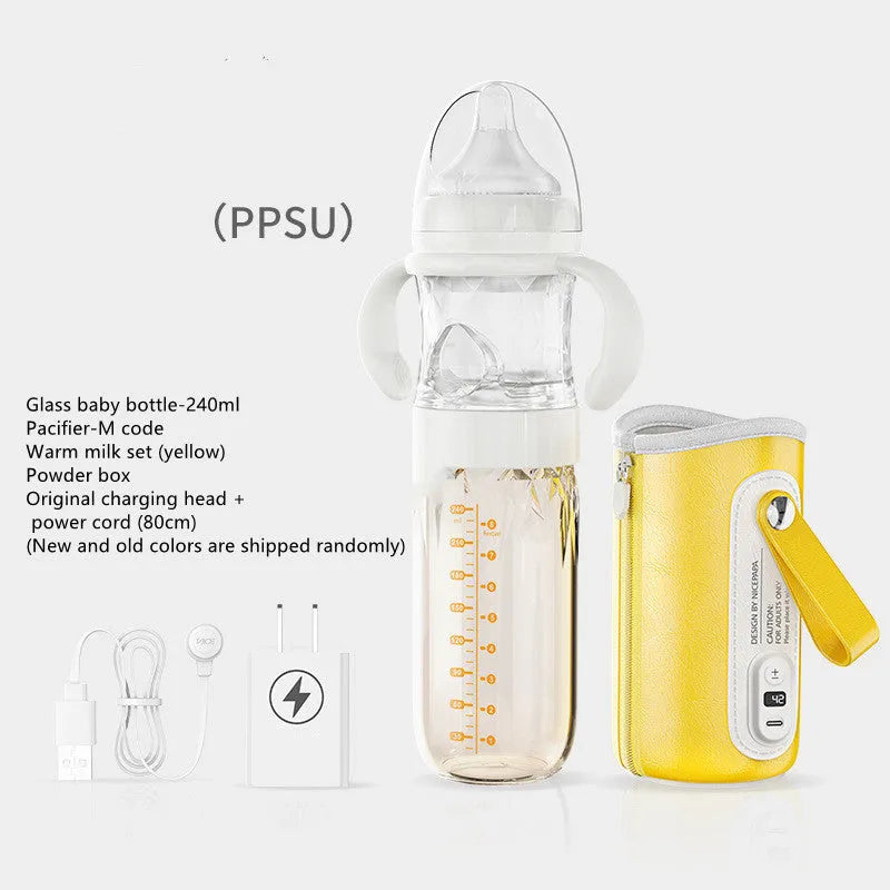 Newborn Baby's Heating And Insulation Milk Bottle Display Temperature Adjustment - Bellarte Enchanté Newborn Baby's Heating And Insulation Milk Bottle Display Temperature Adjustment