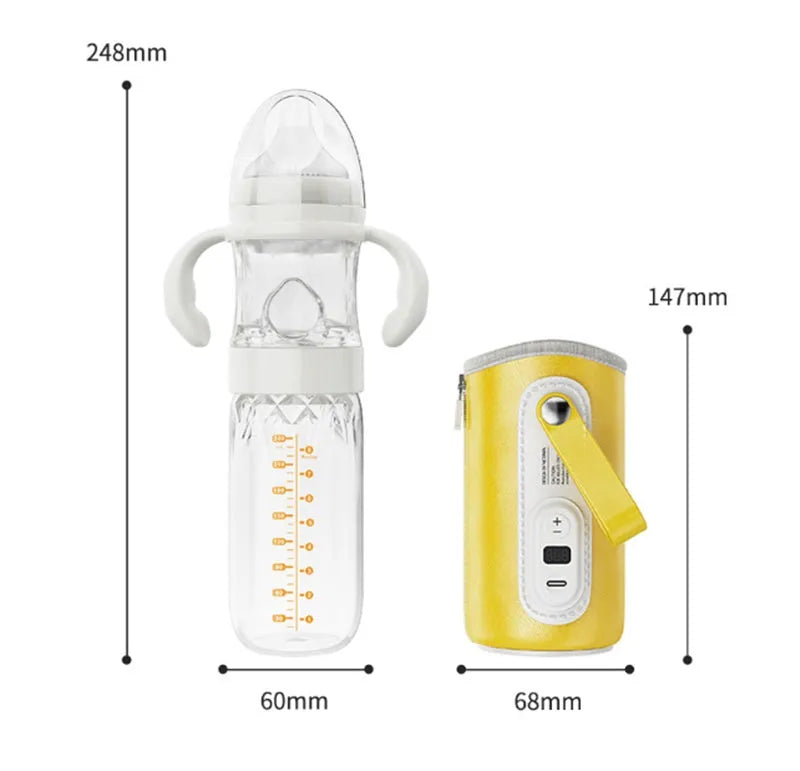 Newborn Baby's Heating And Insulation Milk Bottle Display Temperature Adjustment - Bellarte Enchanté Newborn Baby's Heating And Insulation Milk Bottle Display Temperature Adjustment