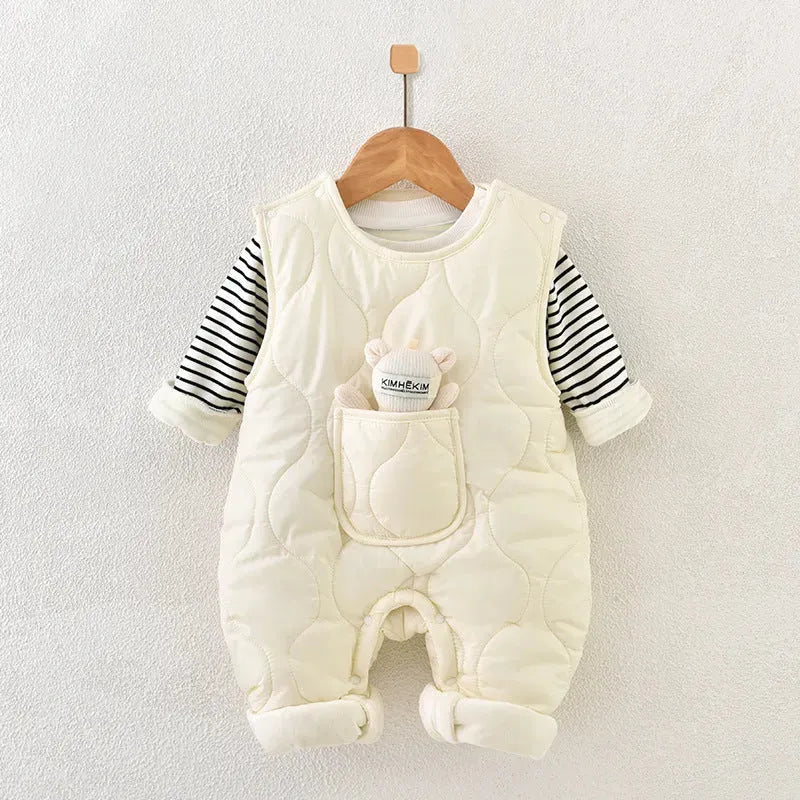 Newborn Cotton Coat Set Fleece-lined Thickened - Bellarte Enchanté Newborn Cotton Coat Set Fleece-lined Thickened