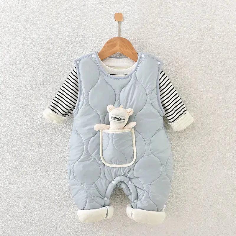 Newborn Cotton Coat Set Fleece-lined Thickened - Bellarte Enchanté Newborn Cotton Coat Set Fleece-lined Thickened