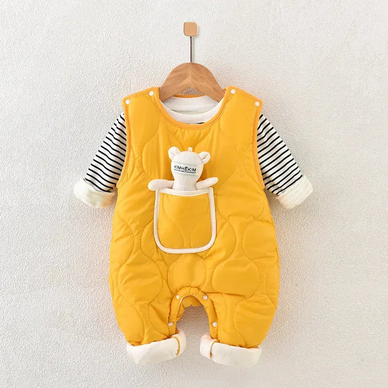 Newborn Cotton Coat Set Fleece-lined Thickened - Bellarte Enchanté Newborn Cotton Coat Set Fleece-lined Thickened