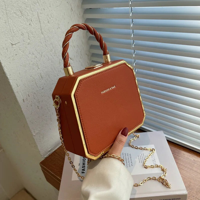 Niche Design Chain Bag Fashion One Shoulder Tote Box Bag - Bellarte Enchanté Niche Design Chain Bag Fashion One Shoulder Tote Box Bag