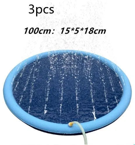 Non-Slip Splash Pad For Kids And Pet Dog Pool Summer Outdoor Water Toys - Bellarte Enchanté Non-Slip Splash Pad For Kids And Pet Dog Pool Summer Outdoor Water Toys