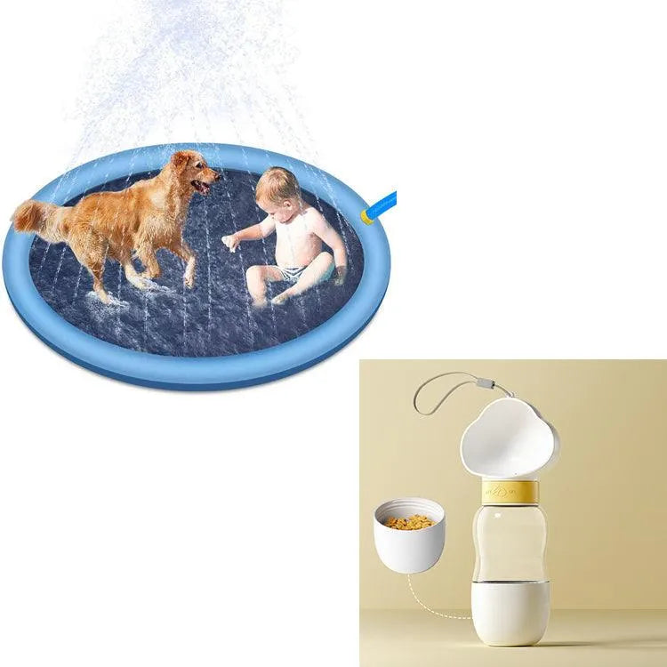 Non-Slip Splash Pad For Kids And Pet Dog Pool Summer Outdoor Water Toys - Bellarte Enchanté Non-Slip Splash Pad For Kids And Pet Dog Pool Summer Outdoor Water Toys