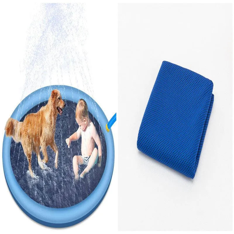 Non-Slip Splash Pad For Kids And Pet Dog Pool Summer Outdoor Water Toys - Bellarte Enchanté Non-Slip Splash Pad For Kids And Pet Dog Pool Summer Outdoor Water Toys