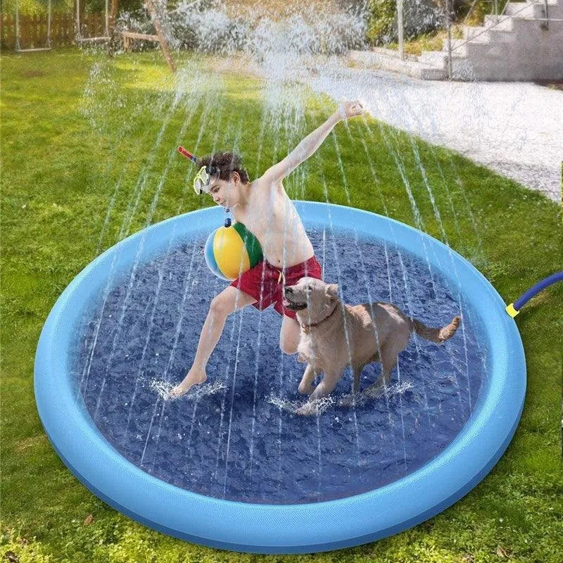 Non-Slip Splash Pad For Kids And Pet Dog Pool Summer Outdoor Water Toys - Bellarte Enchanté Non-Slip Splash Pad For Kids And Pet Dog Pool Summer Outdoor Water Toys