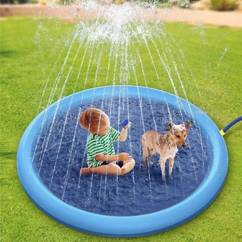 Non-Slip Splash Pad For Kids And Pet Dog Pool Summer Outdoor Water Toys - Bellarte Enchanté Non-Slip Splash Pad For Kids And Pet Dog Pool Summer Outdoor Water Toys