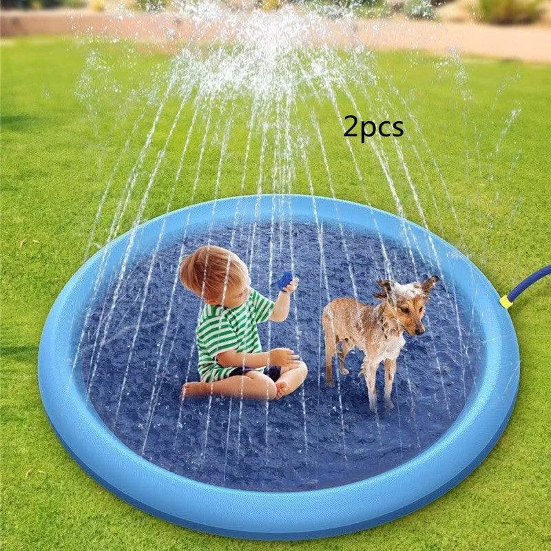 Non-Slip Splash Pad For Kids And Pet Dog Pool Summer Outdoor Water Toys - Bellarte Enchanté Non-Slip Splash Pad For Kids And Pet Dog Pool Summer Outdoor Water Toys
