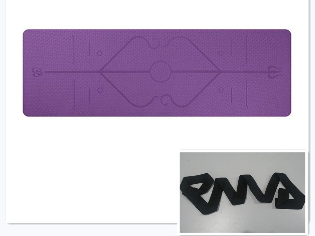 Non Slip TPE Yoga Mat Position Line Beginner - Bellarte Enchanté Non Slip TPE Yoga Mat Position Line Beginner