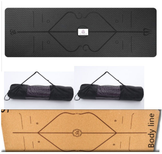 Non Slip TPE Yoga Mat Position Line Beginner - Bellarte Enchanté Non Slip TPE Yoga Mat Position Line Beginner