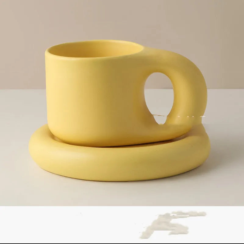 Nordic Minimalist Ceramic Mug Fat Mug Set - Bellarte Enchanté Nordic Minimalist Ceramic Mug Fat Mug Set